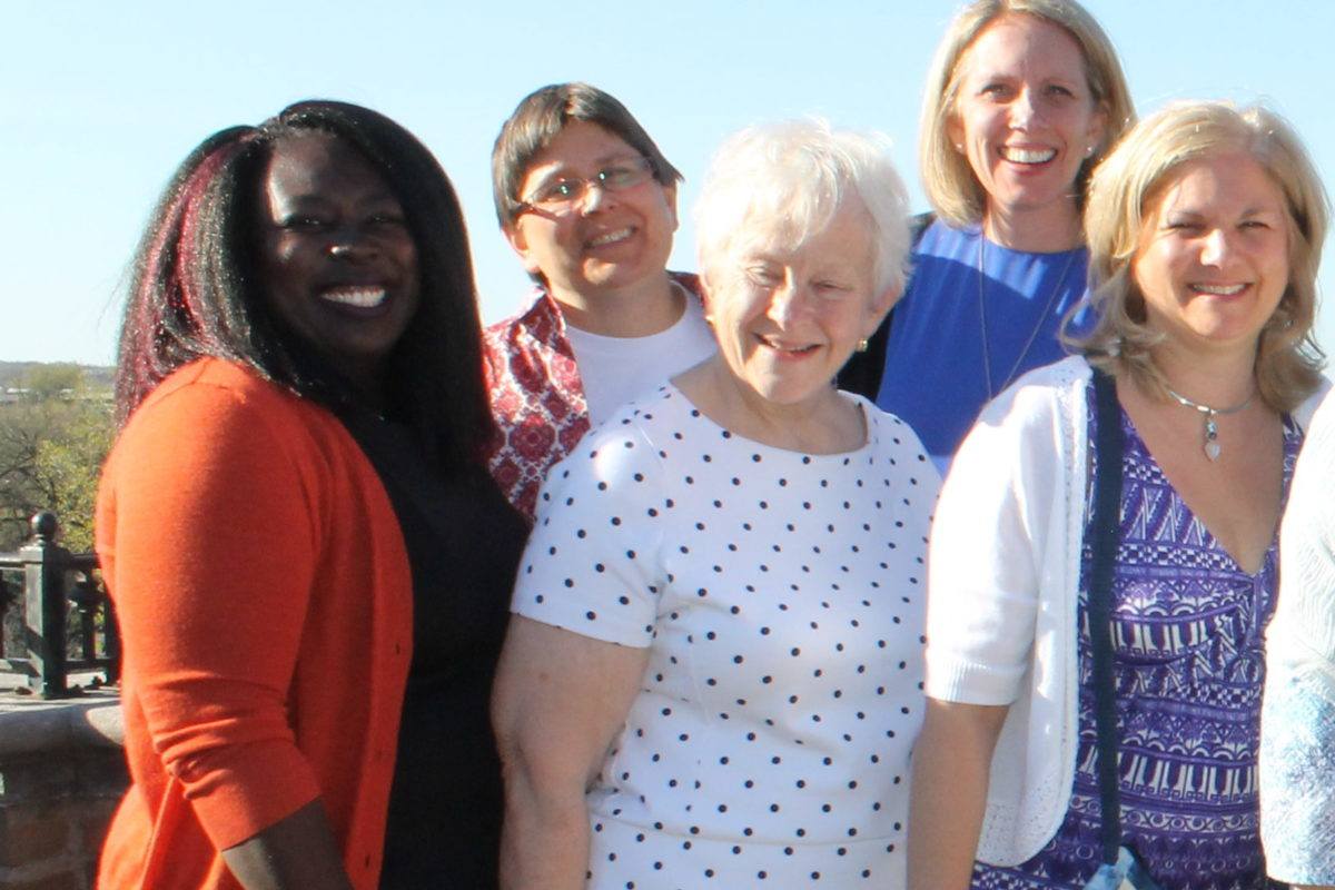 Photograph of Andreen with other Mary's Pence board members.