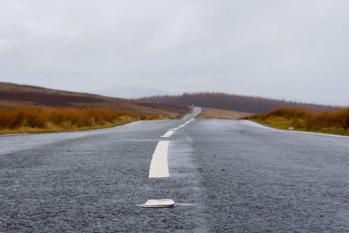 Photograph of an open road.