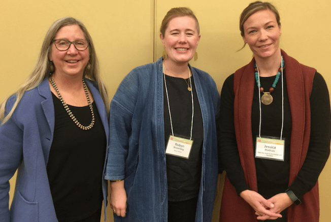 Photo of presenters: Katherine Wojtan, Robyn Browning, and Jessica Mathias